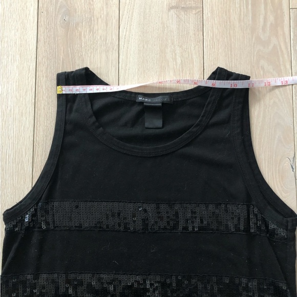 Marc Jacobs Sequin Striped Tank Top in Black - Picture 2 of 9